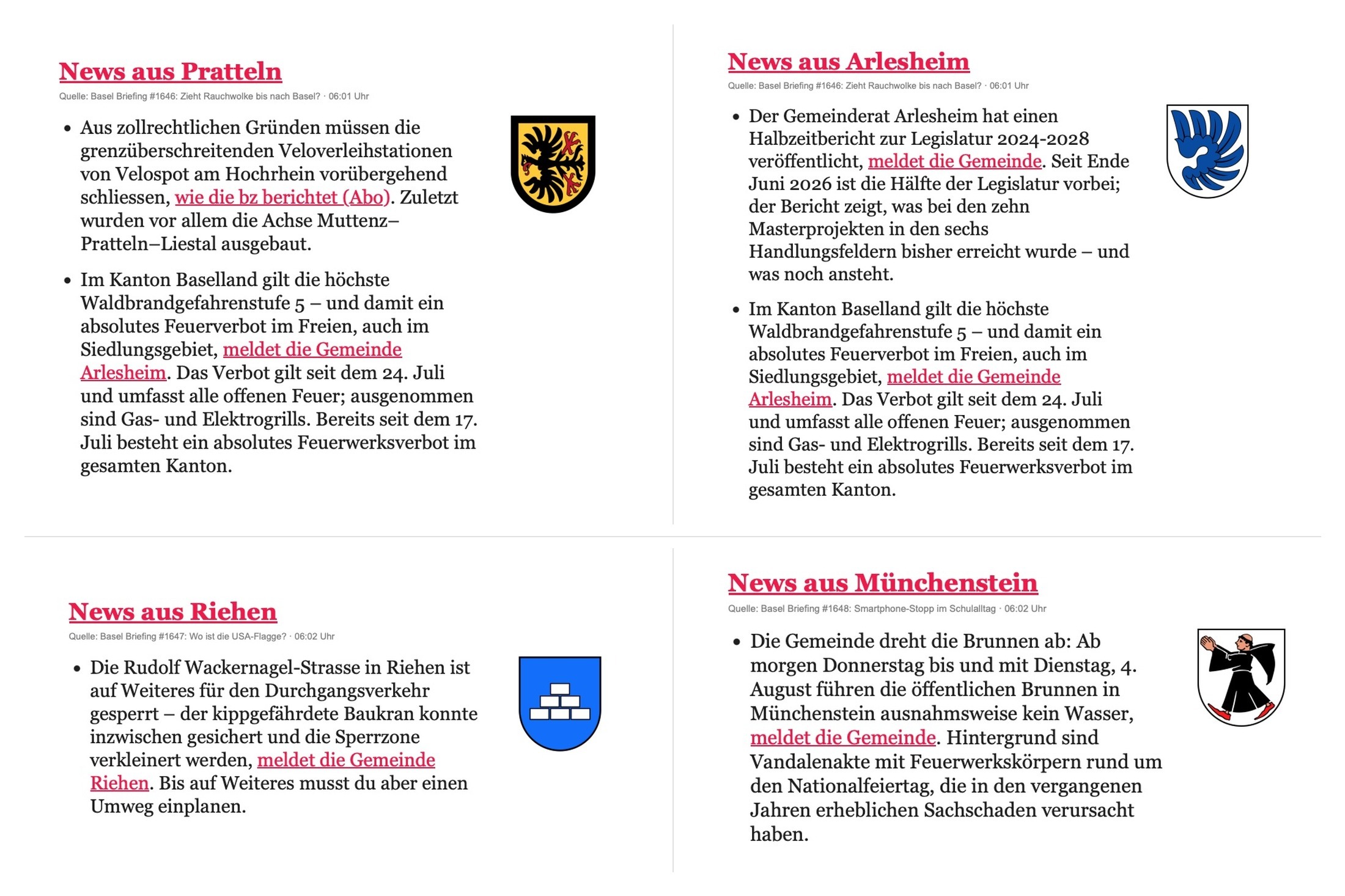 News Collage Dorfkönig